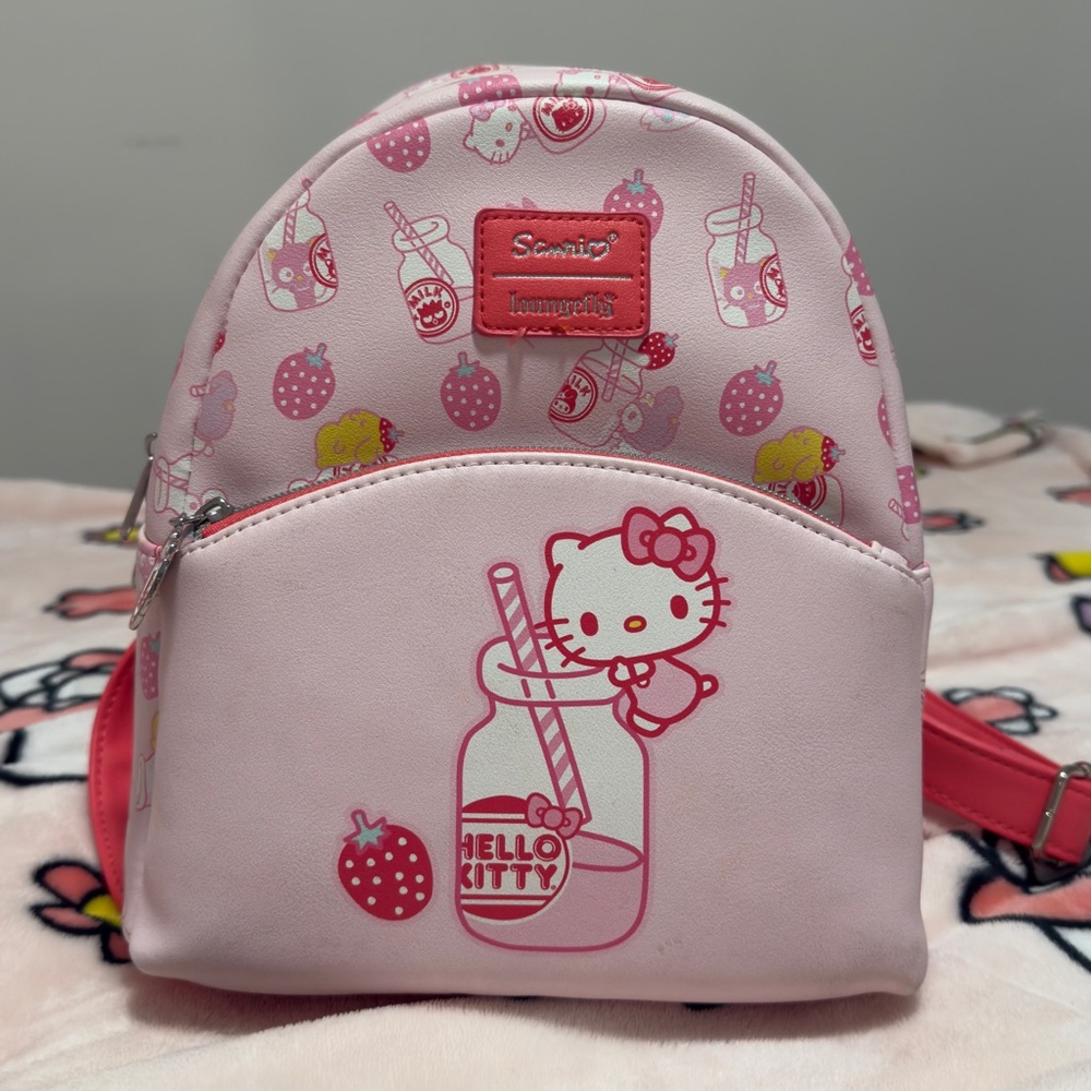 Loungefly Strawberry Milk Hello Kitty Mini Backpack